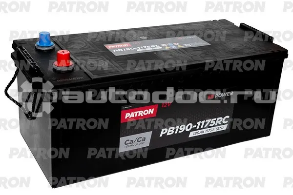 PATRON Аккумулятор POWER 12V 190AH 1175A ETN 4(R+) D05 510x222x197mm B00 41,3kg