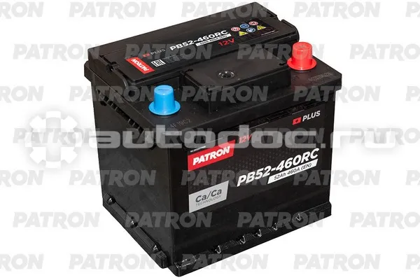 PATRON Аккумулятор PLUS 12V 52AH 460A ETN 0(R+) L1 207x175x190mm B13 13,0kg