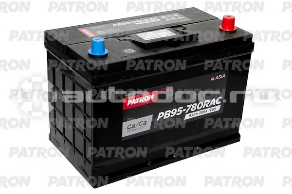 PATRON Аккумулятор ASIA 12V 95AH 780A ETN 0(R+) D31 305x171x205mm B01 21,7kg