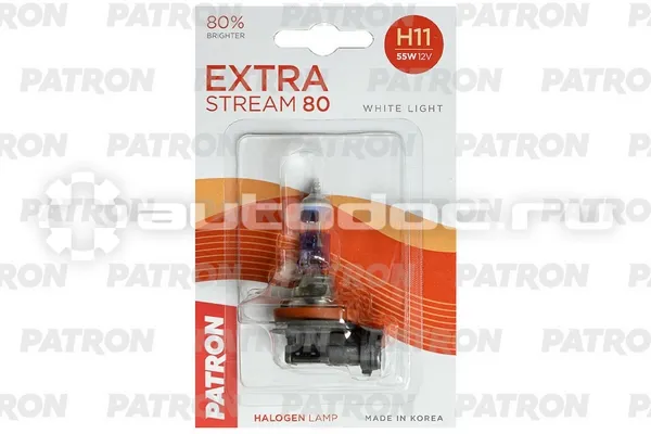 PATRON Лампа галогеновая H11 PGJ19-2