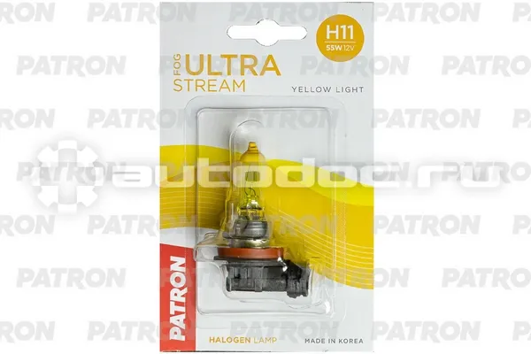 PATRON Лампа галогеновая H11 PGJ19-2