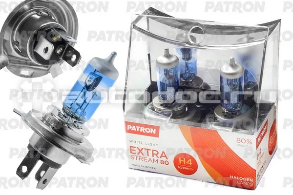 PATRON Лампы галогеновые H4 P43t-38