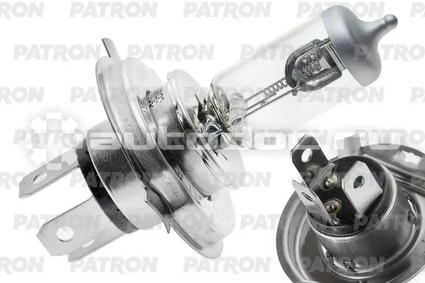 PATRON Лампа галогеновая H4 P43t-38