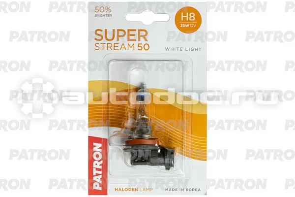 PATRON Лампа галогеновая H8 PGJ19-1