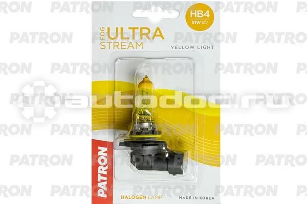 PATRON Лампа галогеновая HB4 P22d