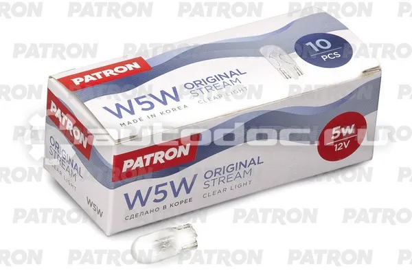 PATRON Лампа накаливания W5W