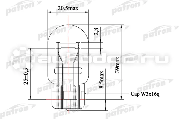 PATRON Лампа накаливания W21 | 5W