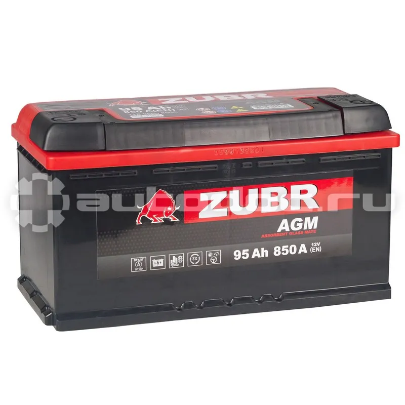 ZUBR Аккумулятор AGM 95Ah R+ (Турция), 353x175x190, 850А