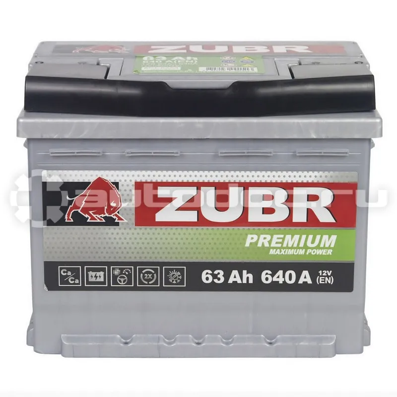 ZUBR Аккумулятор Premium 63Ah L+, 242x175x190, 640А