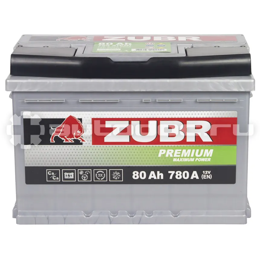ZUBR Аккумулятор Premium 80Ah L+, 278x175x190, 820А