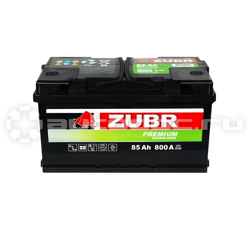 ZUBR Аккумулятор Premium 85Ah R+ (низкий), 315x175x175, 830А