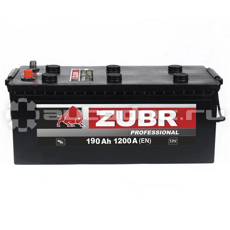 ZUBR Аккумулятор Professional 190Ah R+ (без борта), 510x218x225, 1250А