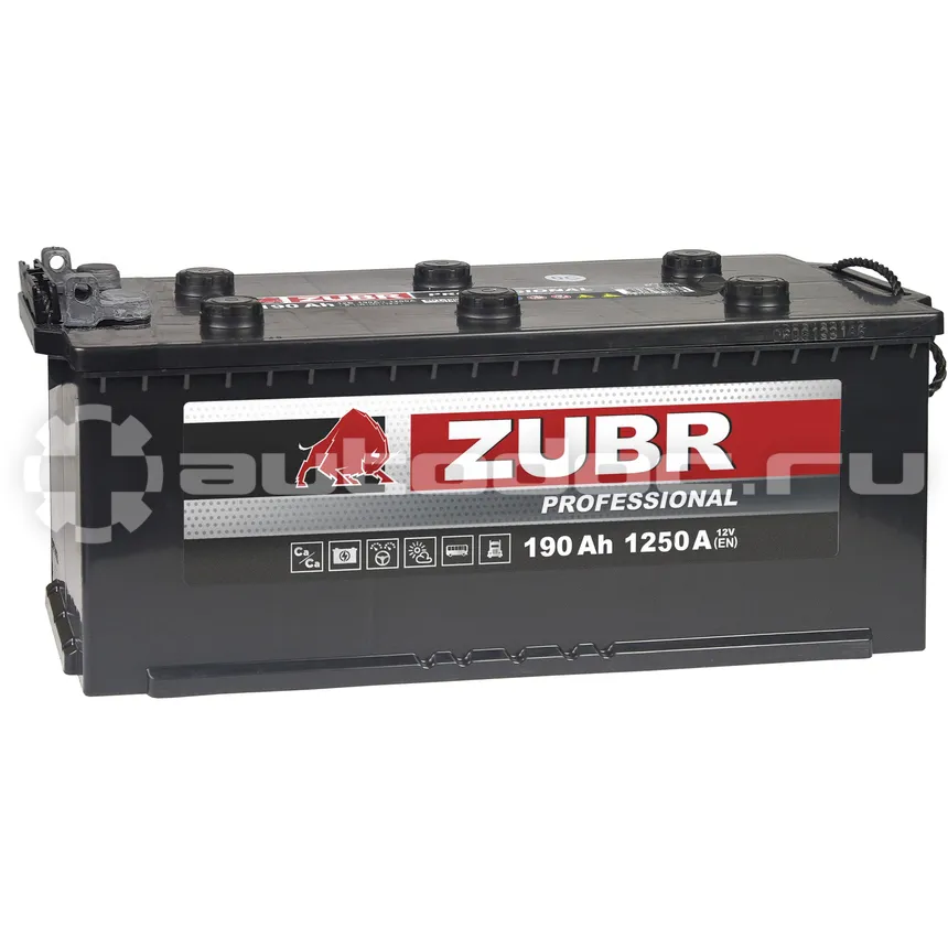 ZUBR Аккумулятор Professional 190Ah RТ+ (болт), 510x218x225, 1250А