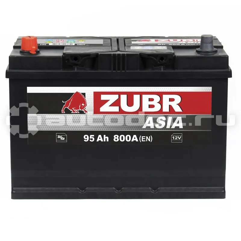 ZUBR Аккумулятор Ultra Asia 95Ah L+ (нижний борт), 303x175x228, 820А
