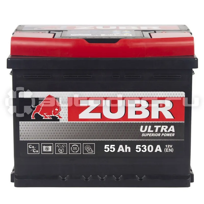 ZUBR Аккумулятор Ultra 55Ah L+, 242x175x190, 530А