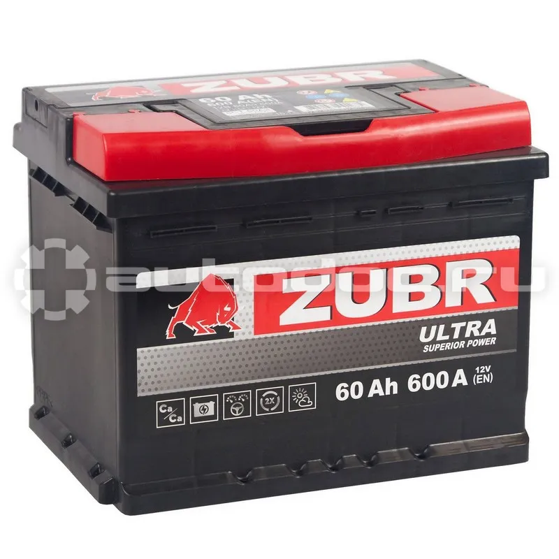 ZUBR Аккумулятор Ultra 60Ah L+, 242x175x190, 600А
