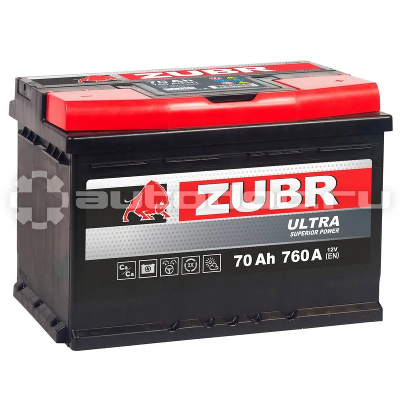ZUBR Аккумулятор Ultra 70Ah R+, 278x175x190, 710А