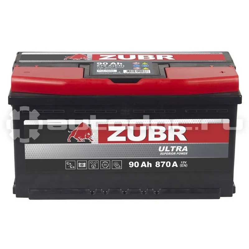 ZUBR Аккумулятор Ultra 92Ah R+ (низкий), 353x175x175, 880А