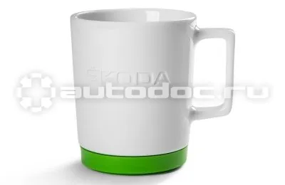 VAG Фарфоровая кружка Skoda Mug with Green Silikone Pad