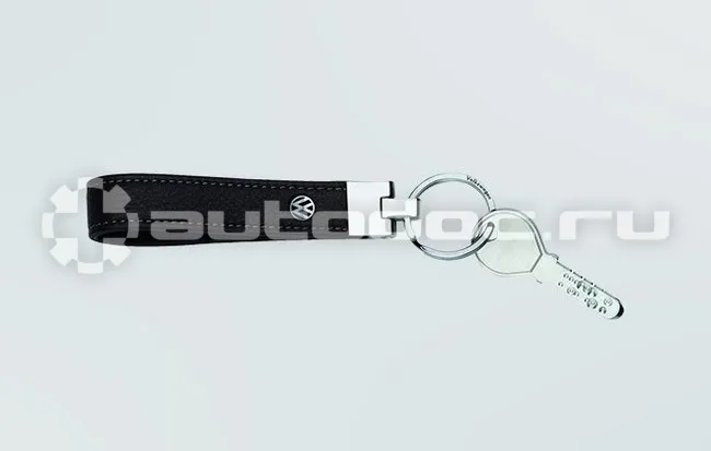 VAG Брелок Volkswagen Metall Key Chain Leather Brown