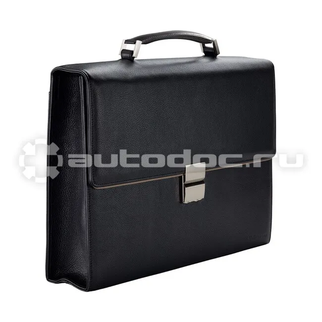 VAG Кожаный портфель Black Grained Leather Briefcase