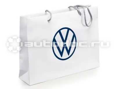 VAG Бумажный подарочный пакет с ручками Volkswagen Logo Paper Bag White