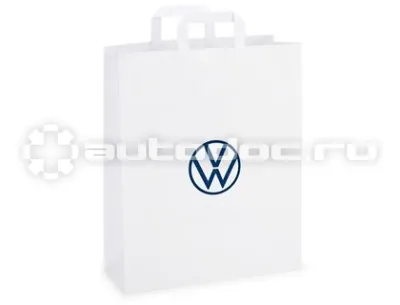 VAG Бумажный подарочный пакет с ручками Volkswagen Logo Paper Bag White
