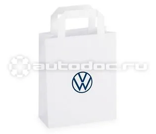 VAG Бумажный подарочный пакет с ручками Volkswagen Logo Paper Bag White