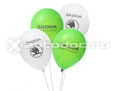 VAG Воздушные шары Skoda в двух цветах: белый и зеленый, MY2019