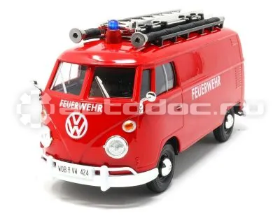 VAG Модель пожарного Volkswagen T1 Type 2 Bus, Fire Brigade, Scale 1:24