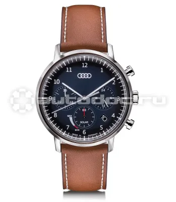 VAG Мужские наручные часы хронограф Audi Chronograph Solar-powered, Mens, blue | brown