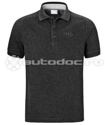 VAG Мужская рубашка-поло Audi Poloshirt, Men, Classic Logo, Dark Grey