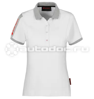 VAG Женская рубашка-поло Audi Sport Logo Poloshirt, Womens, white