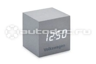 VAG Будильник Volkswagen Logo Cube Alarm Clock, Silver