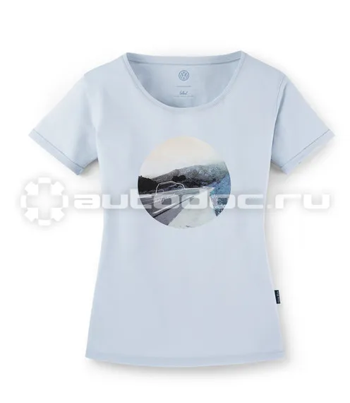VAG Женская футболка Volkswagen T-Shirt, Ladies, Think Blue, Light Blue