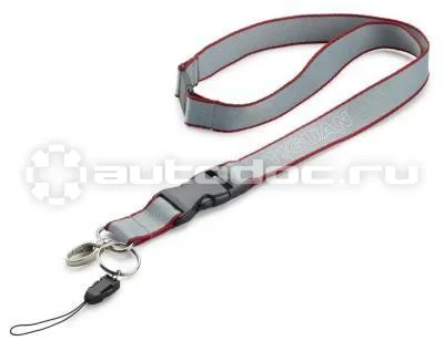 VAG Шнурок с кольцом Volkswagen Tiguan Lanyard, Grey