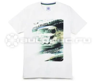 VAG Мужская футболка Volkswagen Motorsport T-Shirt, Salzburg Beetle, Mens, Off White