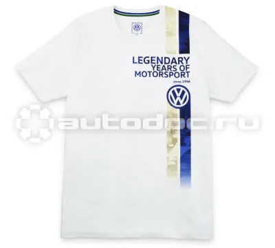 VAG Мужская футболка Volkswagen T-Shirt, Legendary years of Motorsport, Mens, White