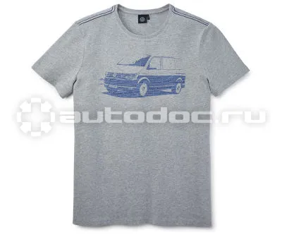 VAG Мужская футболка Volkswagen T6 T-Shirt, Mens, Grey