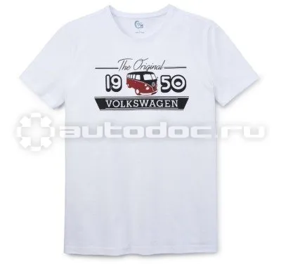 VAG Мужская футболка Volkswagen T1 Bulli Heritage T-Shirt, Mens, White