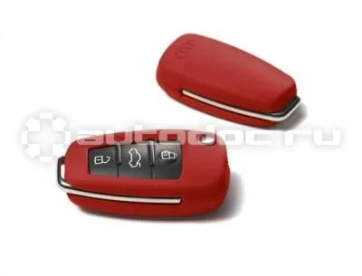 VAG Кожаный футляр для ключа Audi Leather key cover, crimson red