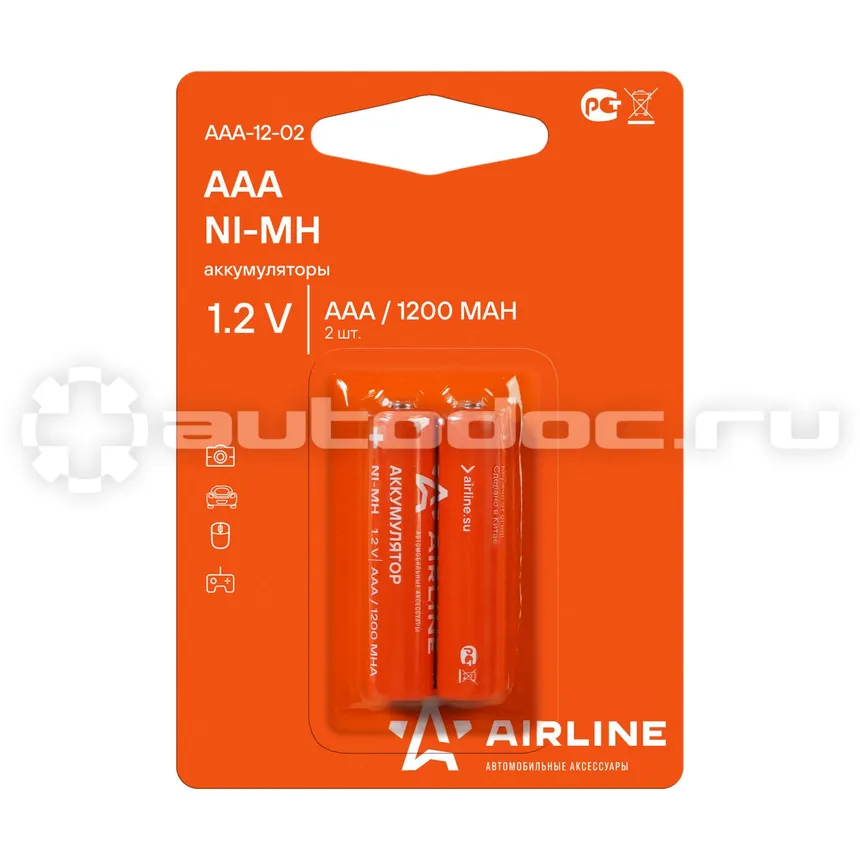 AIRLINE Батарейки аккумуляторные HR03 Ni-Mh AAA