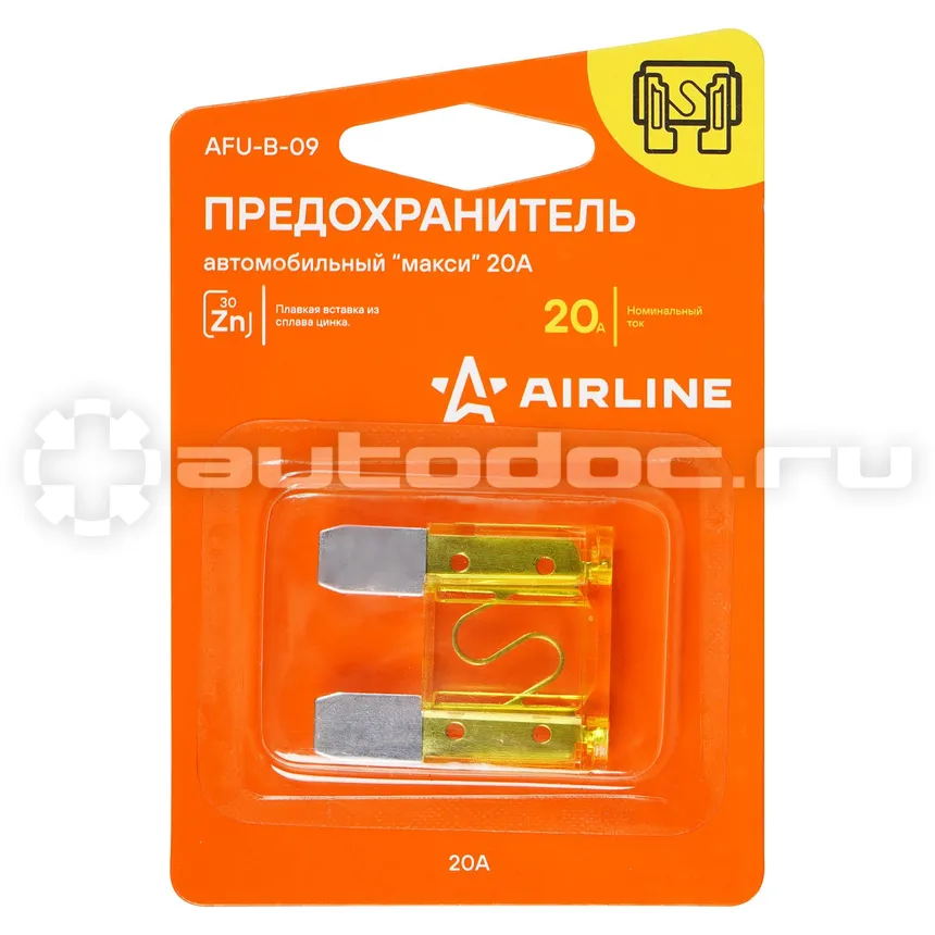 AIRLINE Предохранитель "макси" 20А в блистере 1шт.