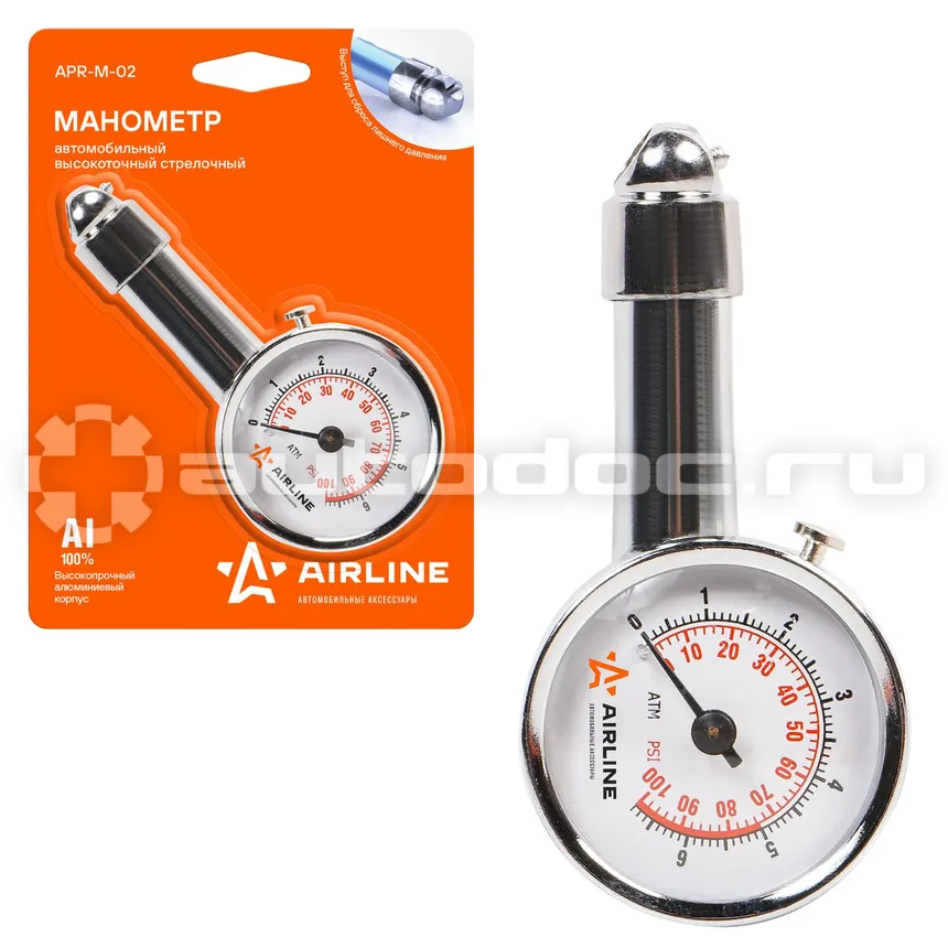 AIRLINE Манометр шинный стрелочный