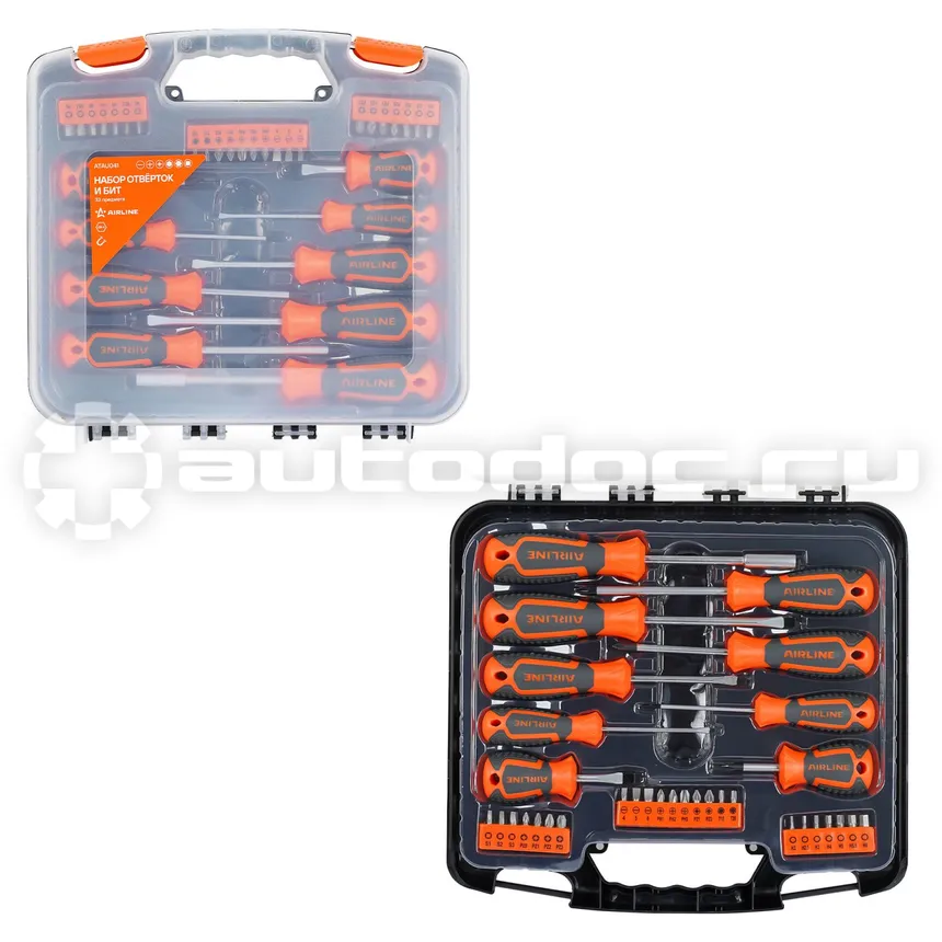 AIRLINE Набор отвёрток и бит 33пр. (SL, PH, PZ, HEX, TORX, SQUARE) пласт.кейс