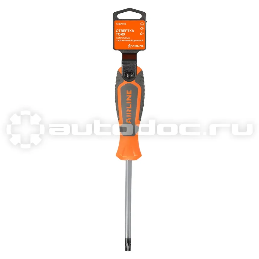 AIRLINE Отвертка TORX TX40x100мм, магнитный наконечник, пласт.подвес
