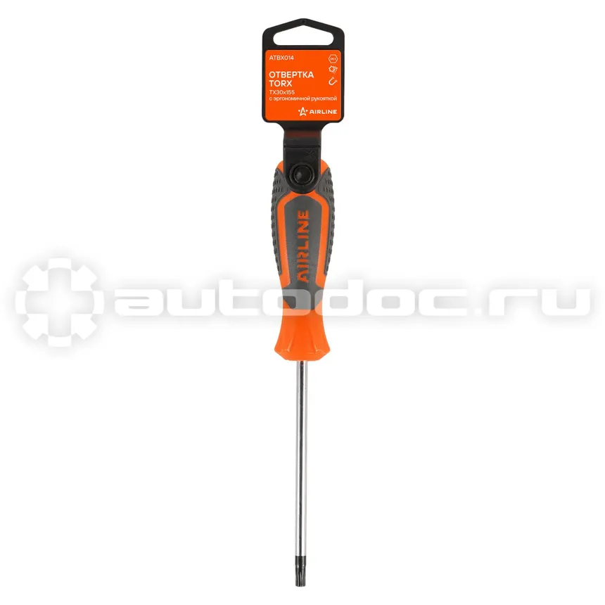 AIRLINE Отвертка TORX TX30x155мм, магнитный наконечник, пласт.подвес