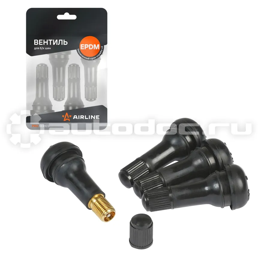 AIRLINE Вентиль для б/к шин TR413 PRO, EPDM резина, 4 шт.