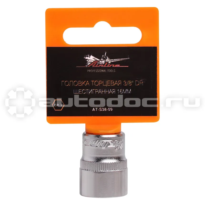 AIRLINE Головка торцевая 3 | 8" DR шестигранная 16мм