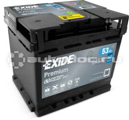 Купить аккумулятор EXIDE EA530 Premium 53 А | ч 12V 540EN обратной полярности (207x175x190) в интернет-магазине Autodoc.ru. Большой ассортимент автомобильных аккумуляторов EXIDE, отличный каталог подбора АКБ по параметрам.